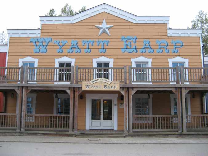 A fake western village in Disney Paris, the prelude to my nasty encounter a day later with Air France private security officials. 